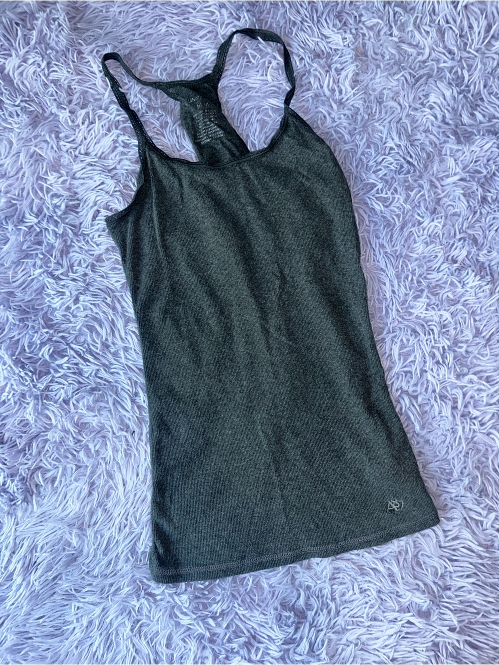 Aeropostale Black Racerback Shimmer Tank